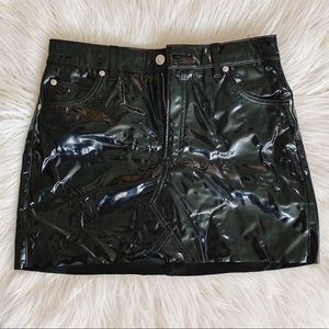 Topshop Moto || Vinyl Skirt
